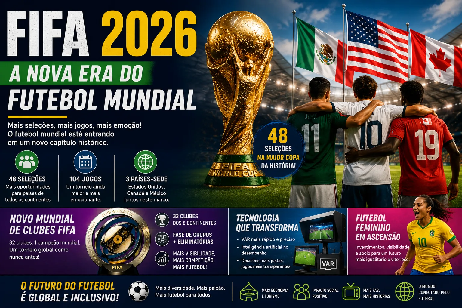 A história do futebol em 2026